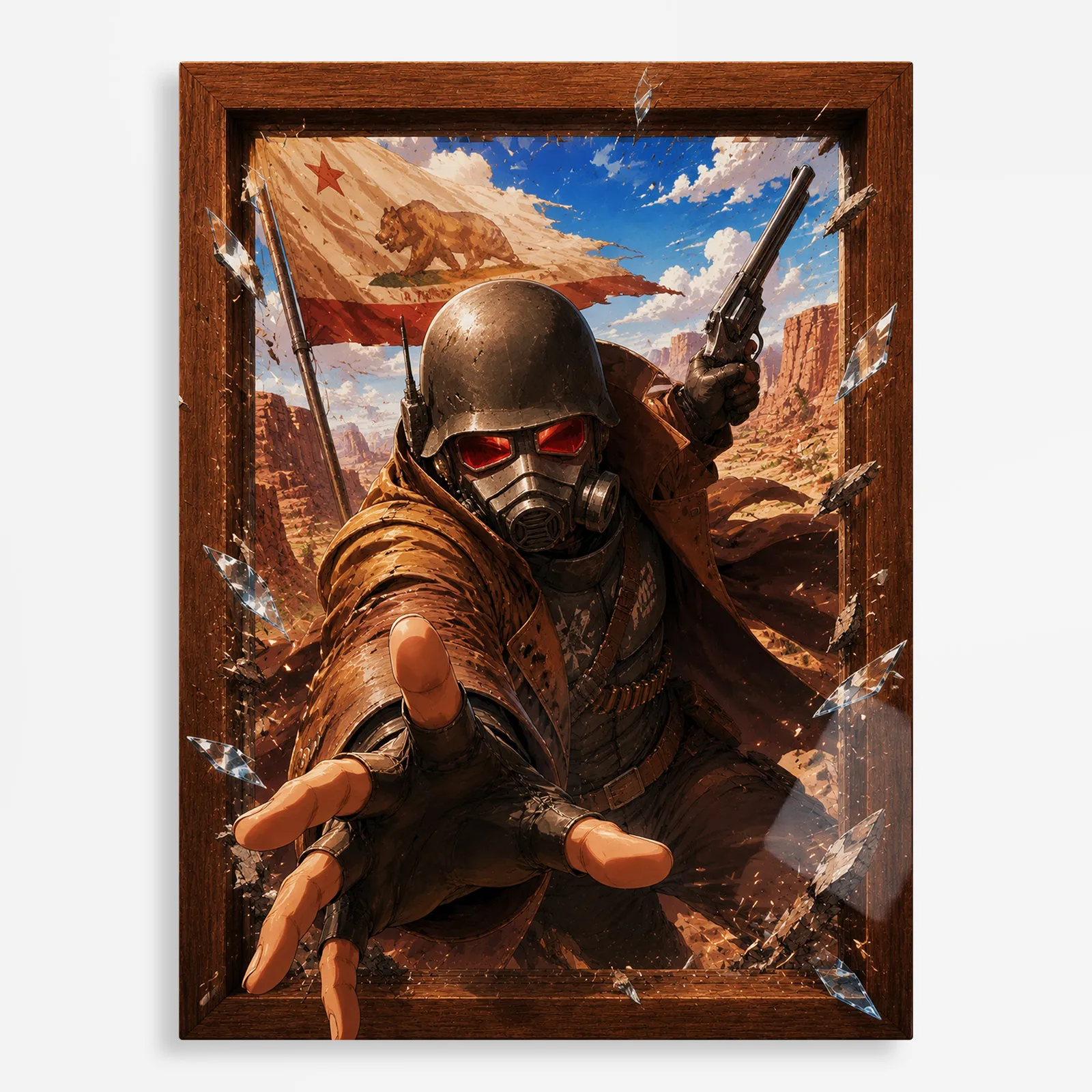 video game metal poster (85) s1 Video Game Metal Poster Wall Decor - Wasteland New Vegas NCR Ranger - B - Image 1