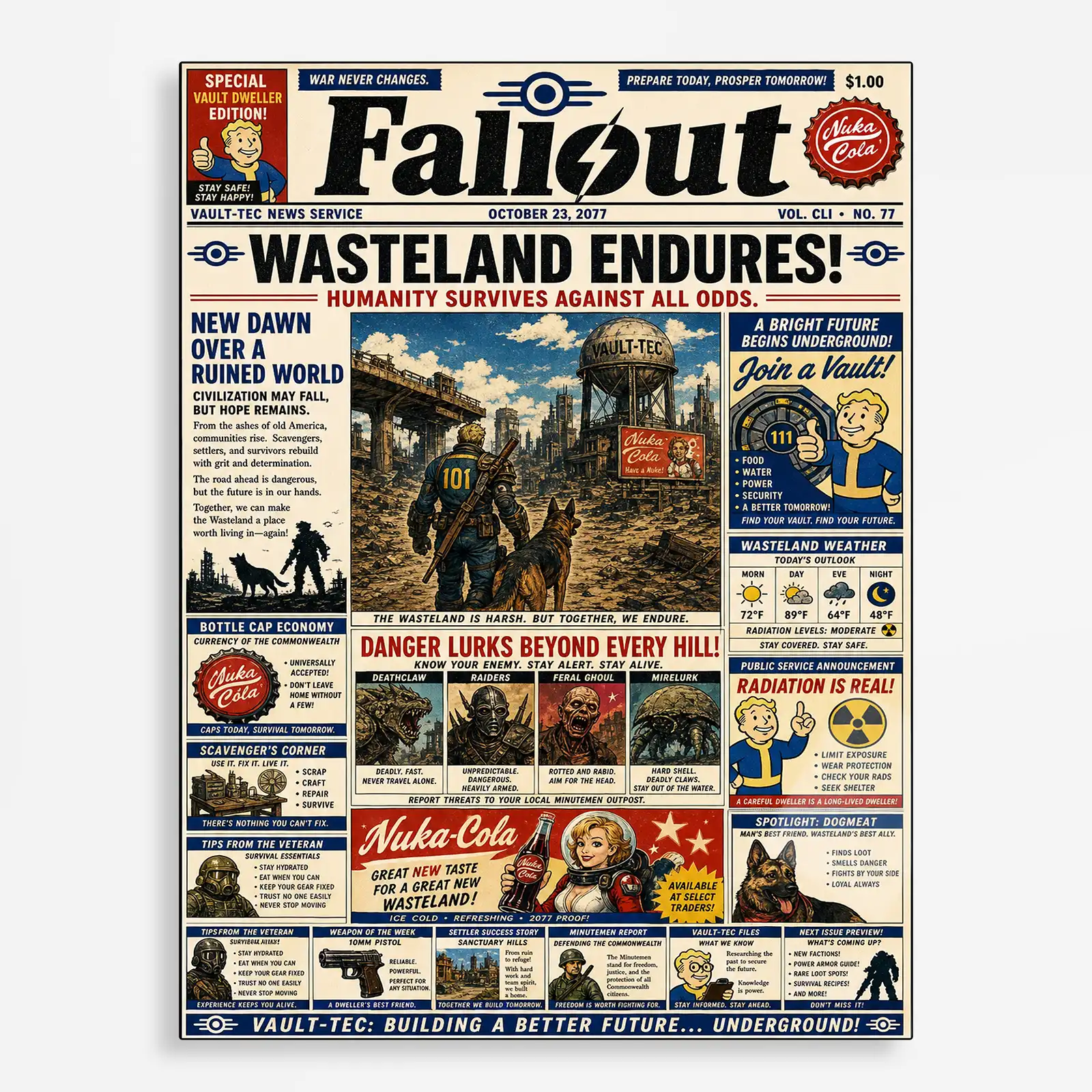 video game metal poster (86) s1 Video Game Metal Poster Wall Decor - Wasteland - Image 1