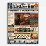 Video Game Metal Poster Wall Decor - Wasteland New Vegas - A