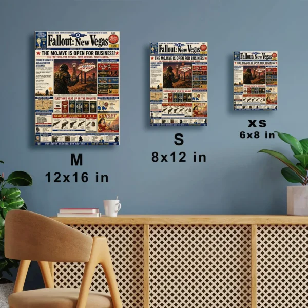 Video Game Metal Poster Wall Decor - Wasteland New Vegas - A - Image 7