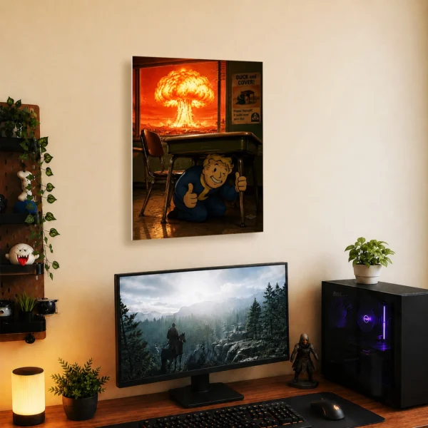Video Game Metal Poster Wall Decor - Wasteland Vault Boy - A - Image 5