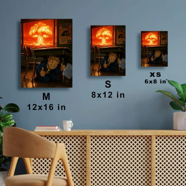Video Game Metal Poster Wall Decor - Wasteland Vault Boy - A - Image 7