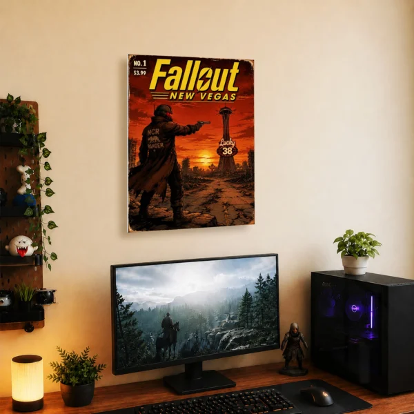 Video Game Metal Poster Wall Decor - Wasteland New Vegas - B - Image 5