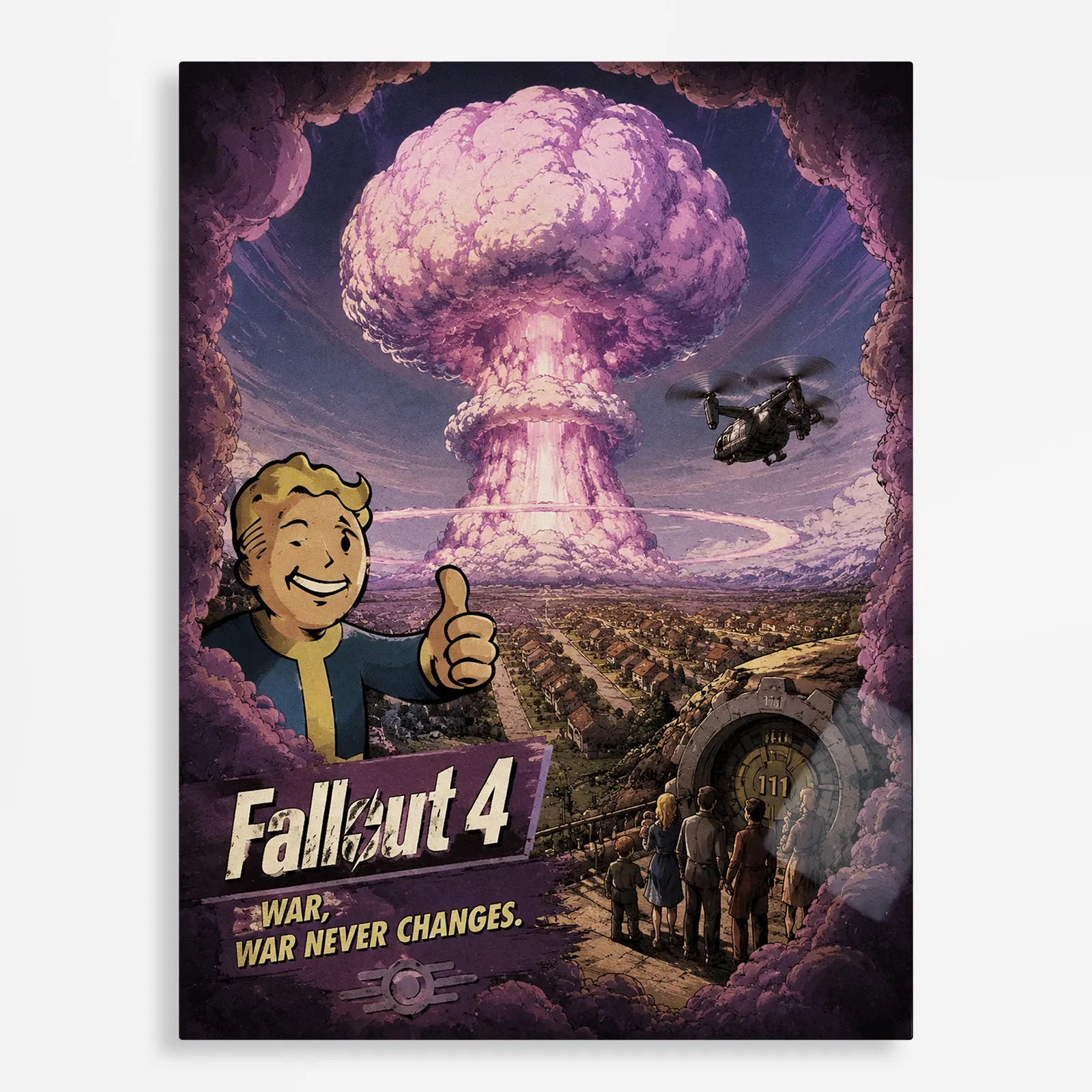 video game metal poster (92) s1 Video Game Metal Poster Wall Decor - Wasteland 4 - B - Image 1