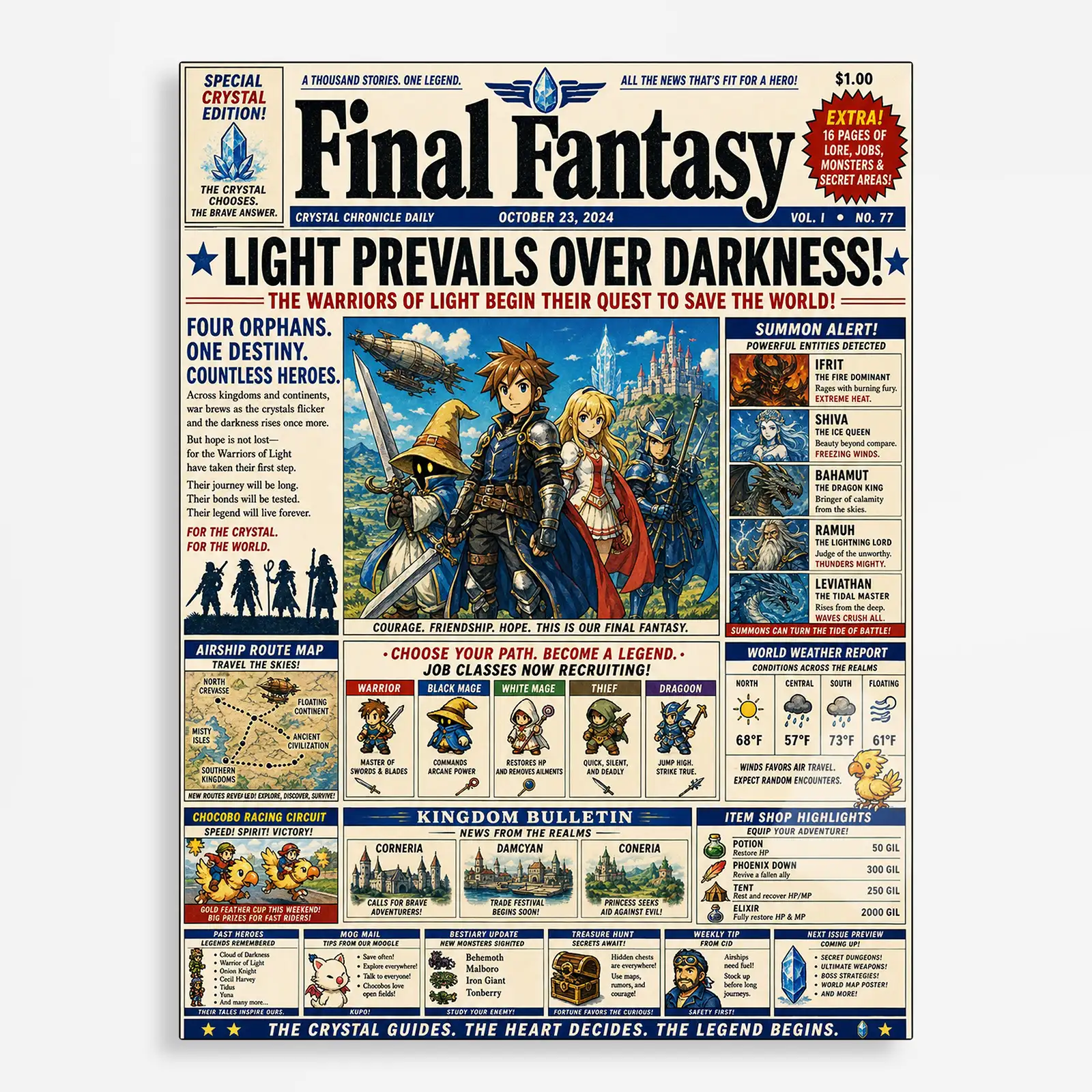 video game metal poster (97) s1 Video Game Metal Poster Wall Decor - FFVII - A - Image 1