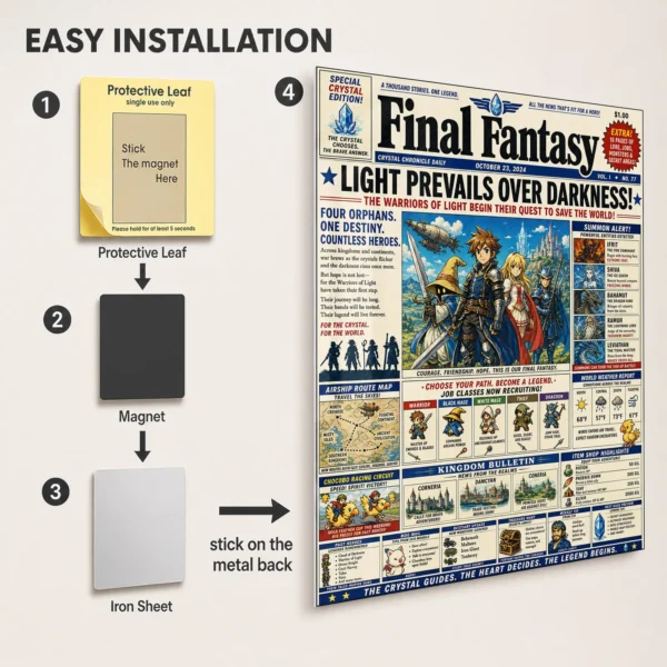 Video Game Metal Poster Wall Decor - FFVII - A - Image 2